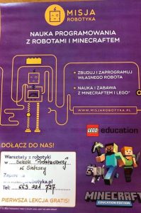 Plakat informacyjny - Misja Robotyka