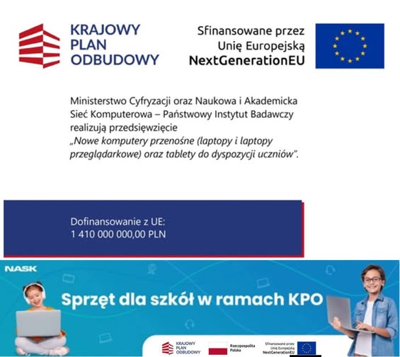 Plakat informacyjny Krajowy Plan Odbudowy